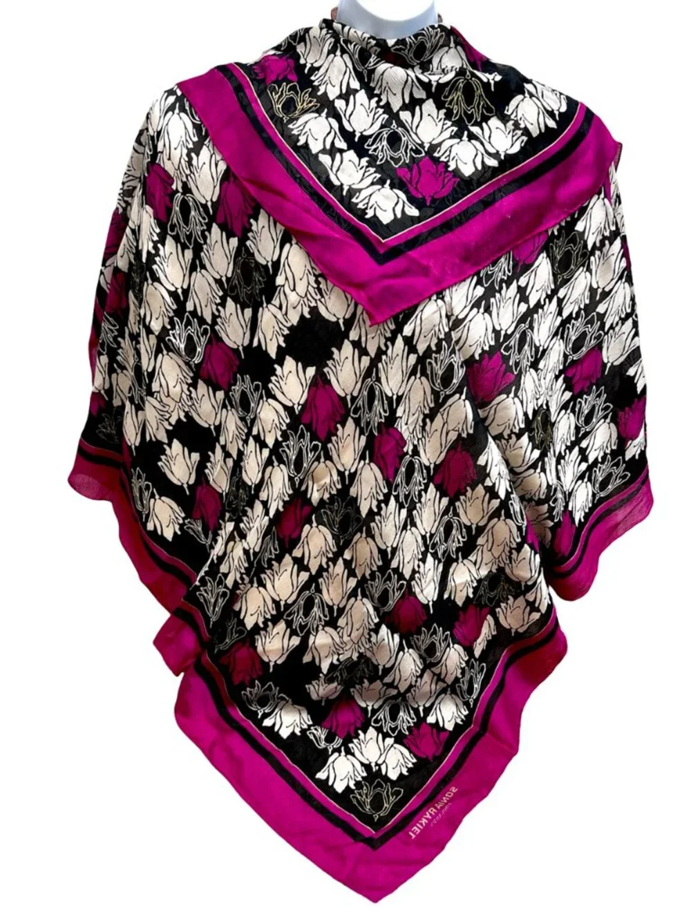 Sonia Rykiel Foulards 100% Silk Scarf Ex-Large 42